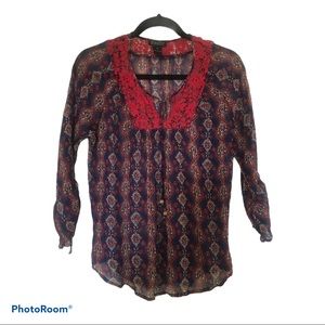 🍀Lucky Brand Boho Blouse